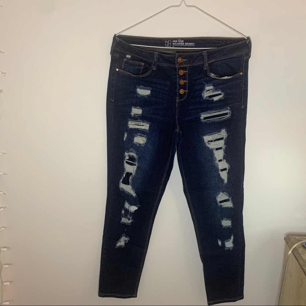 NOBO Midrise Relaxed Skinny Jeans